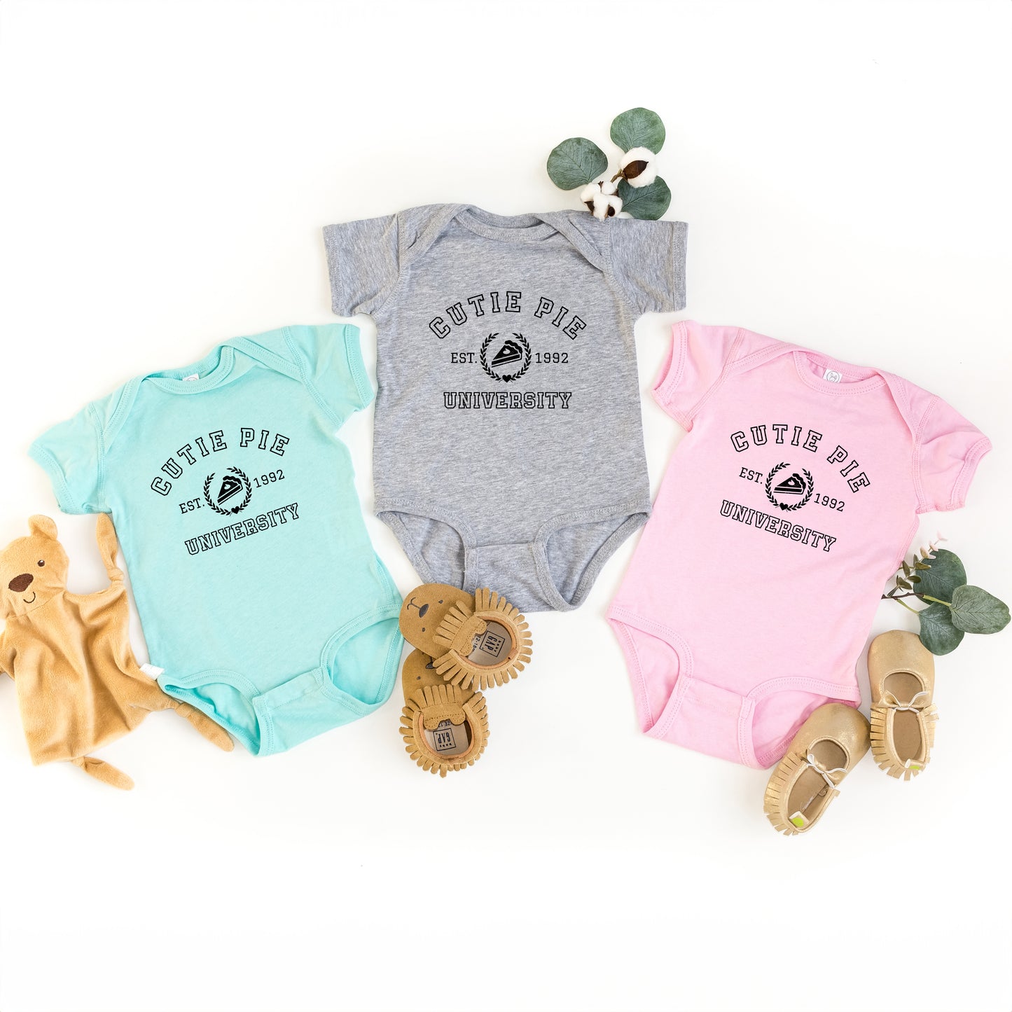 Cutie Pie University | Baby Graphic Short Sleeve Onesie