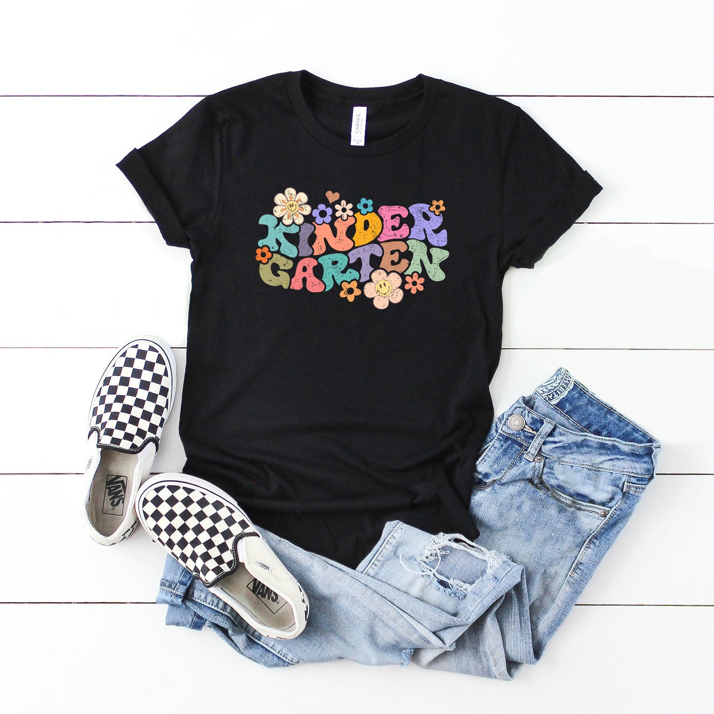 Kindergarten Flowers | Toddler Graphic Short Sleeve Tee