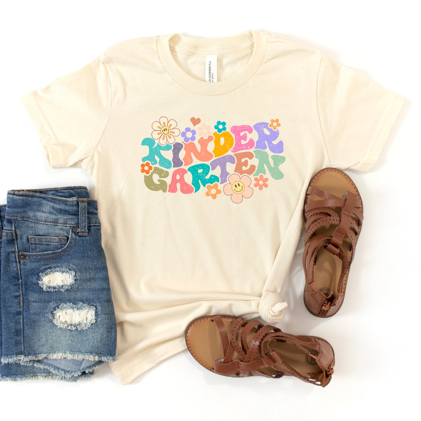 Kindergarten Flowers | Toddler Graphic Short Sleeve Tee