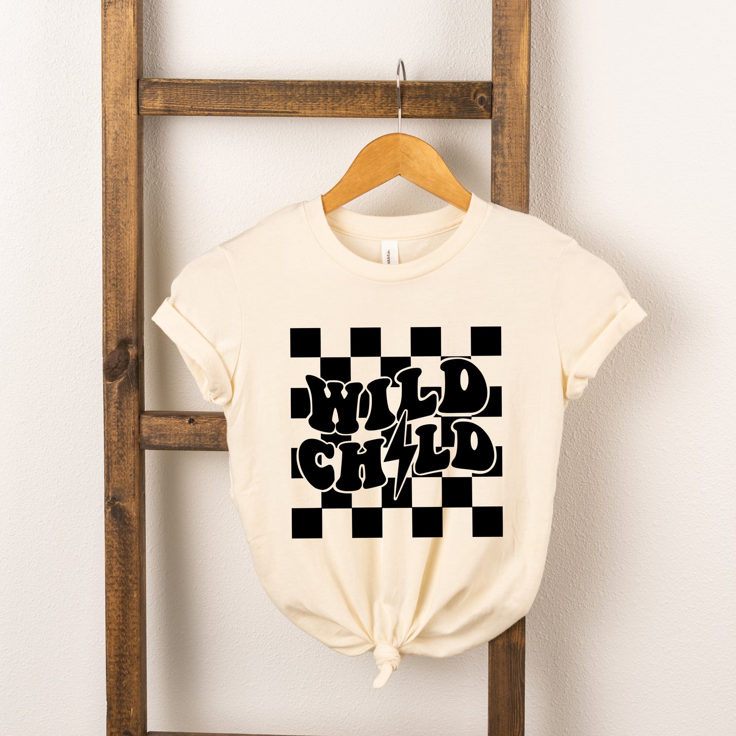 Wild Child Lightning Bolt | Toddler Short Sleeve Crew Neck