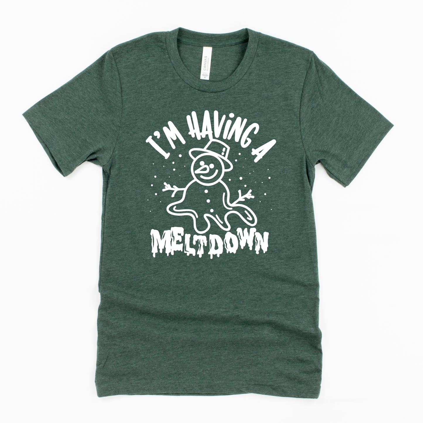 Having A Meltdown Snowman | Toddler Graphic Short Sleeve Tee