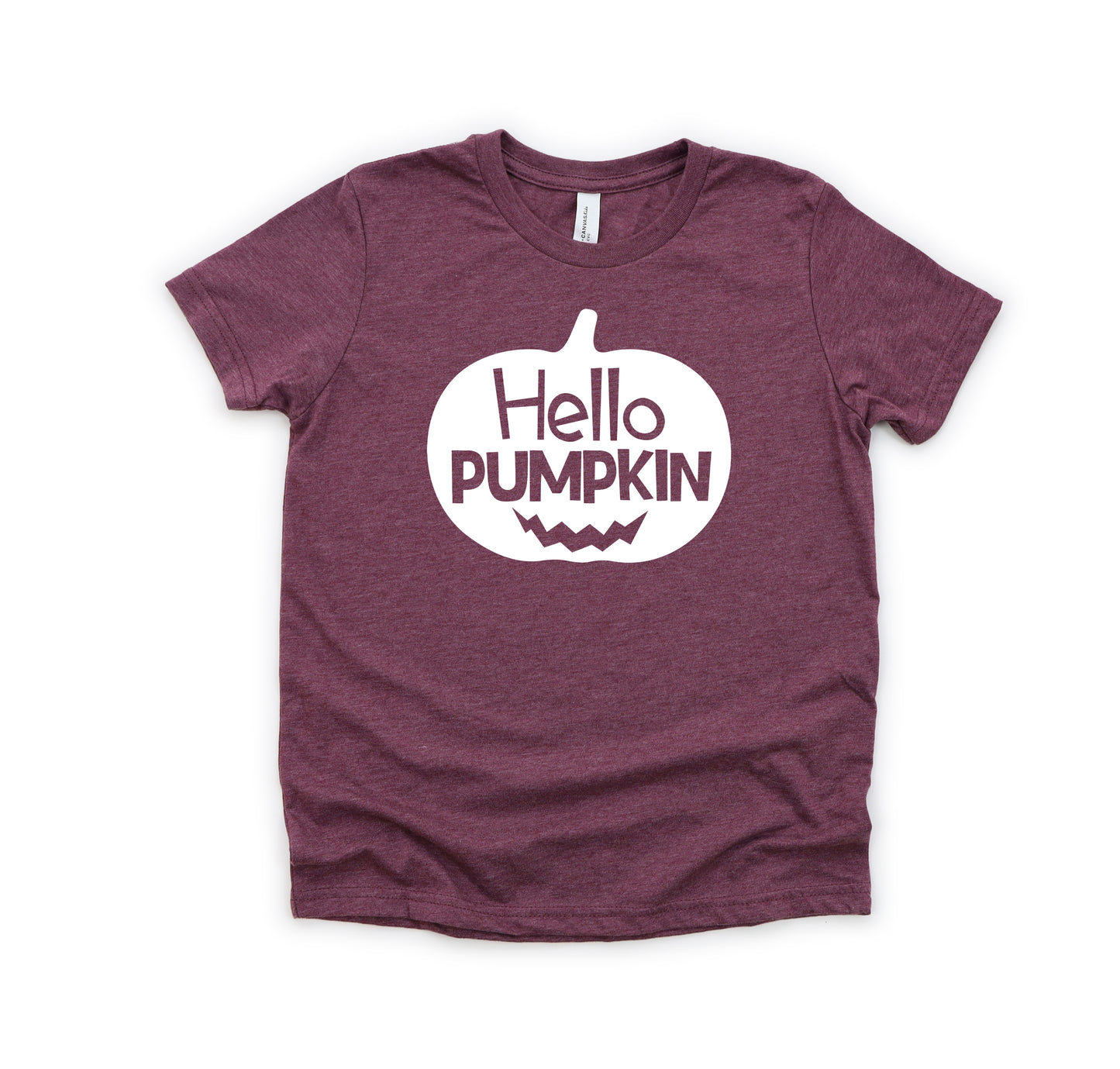 Hello Pumpkin Face | Youth Graphic Short Sleeve Tee