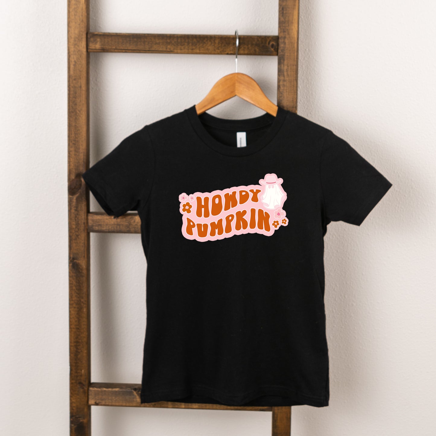 Howdy Pumpkin Ghost | Toddler Short Sleeve Crew Neck
