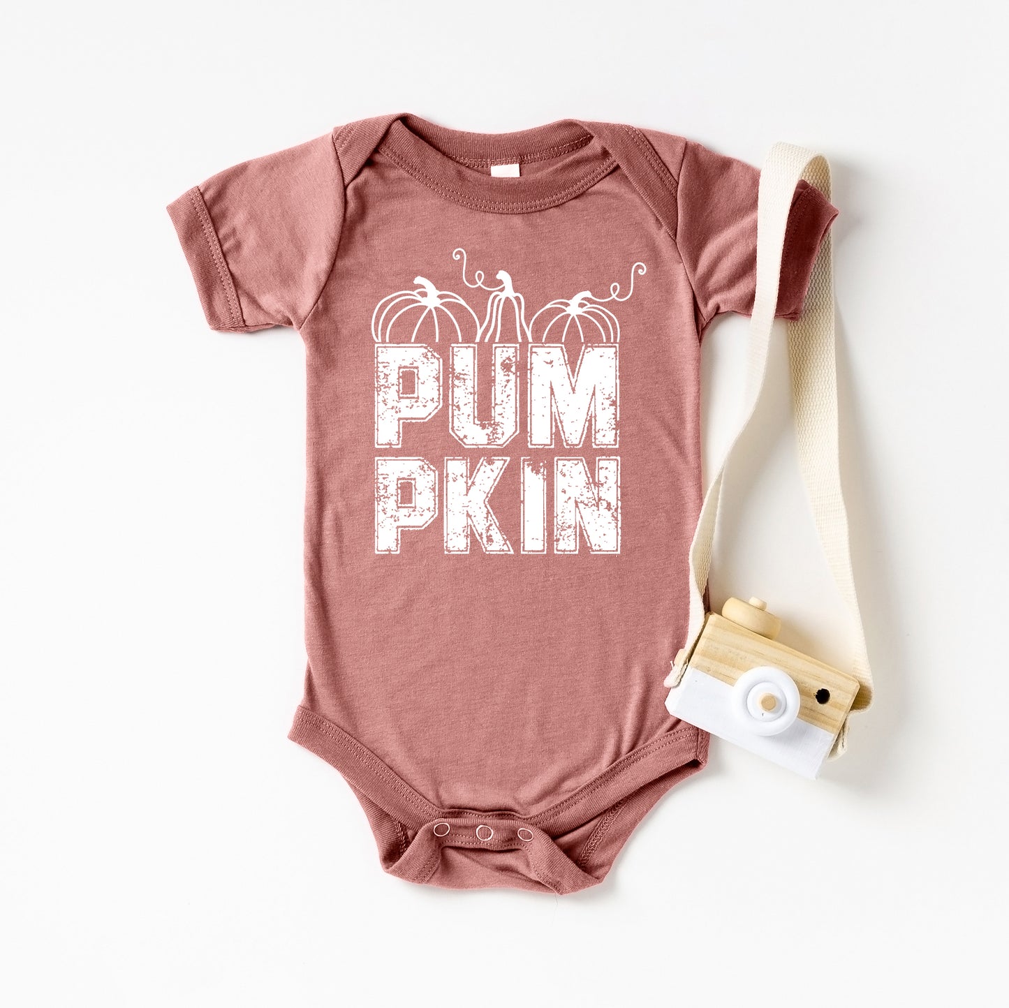 Pumpkin Distressed | Baby Graphic Short Sleeve Onesie