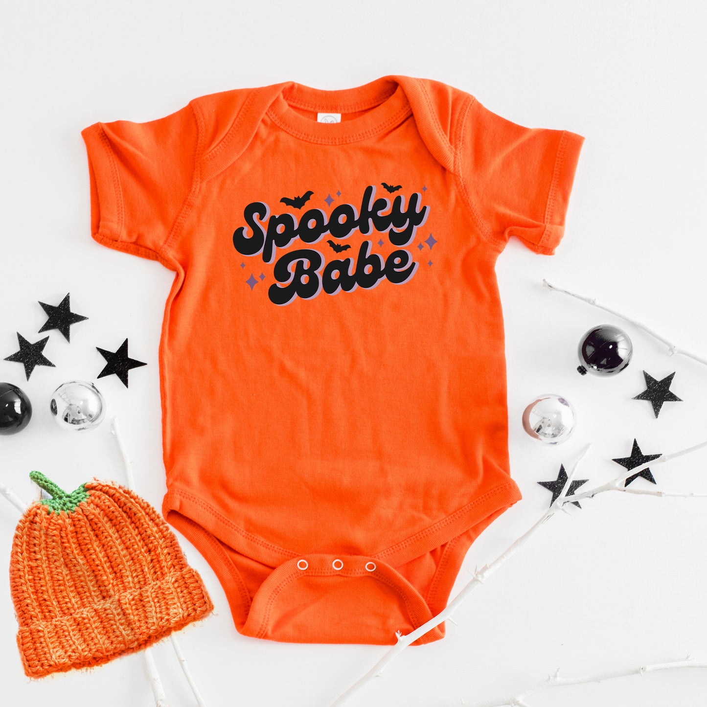 Spooky Babe Purple | Baby Graphic Short Sleeve Onesie