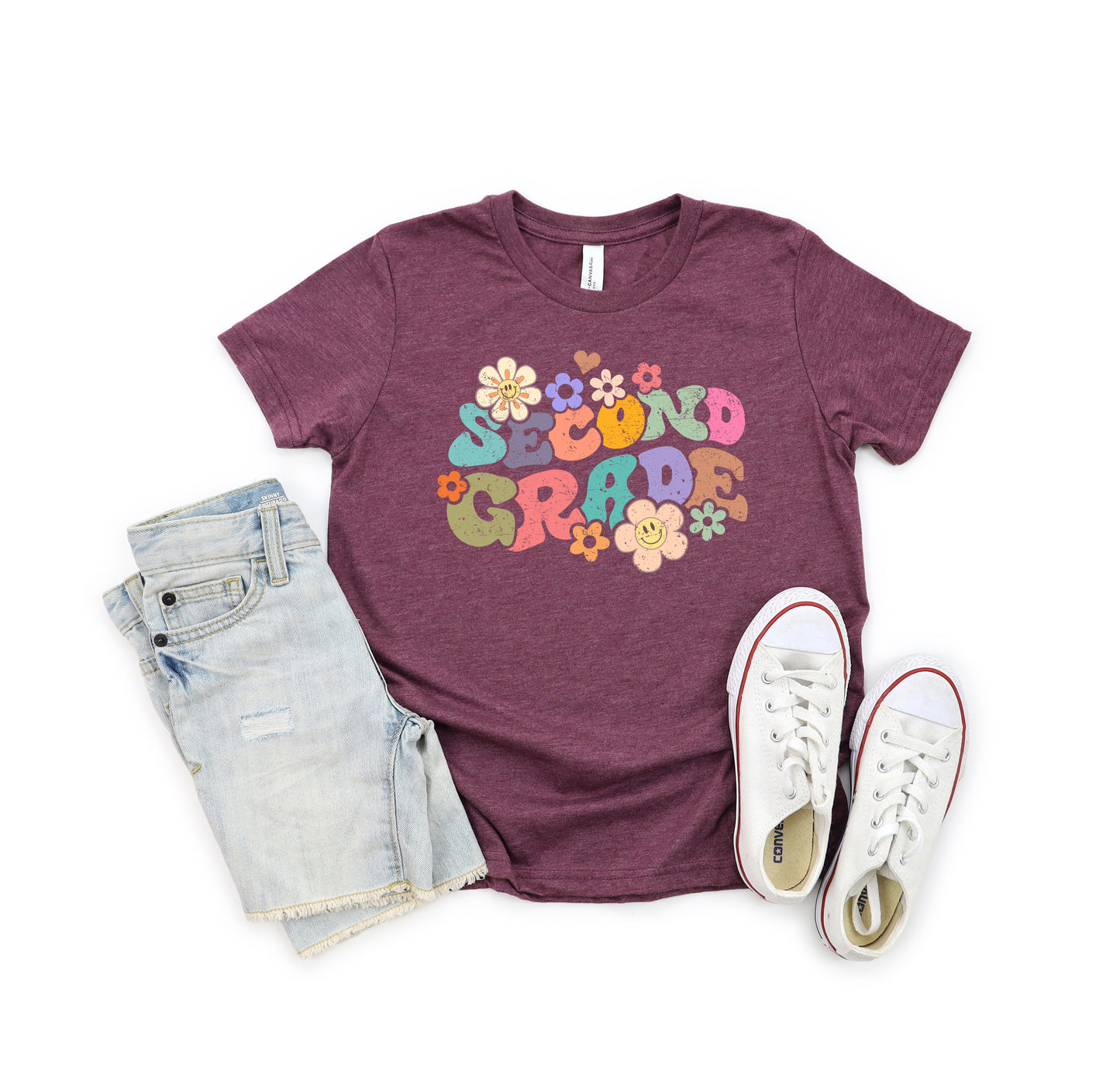Second Grade Flowers | Youth Graphic Short Sleeve Tee