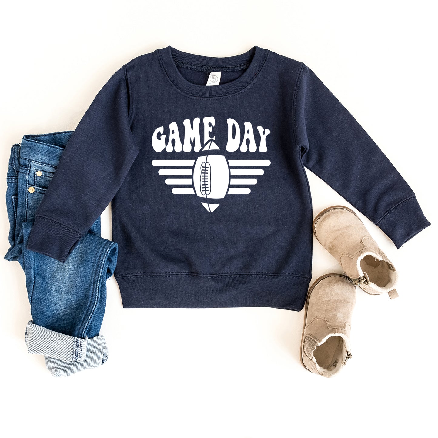 Football Game Day Stripes | Toddler Graphic Sweatshirt