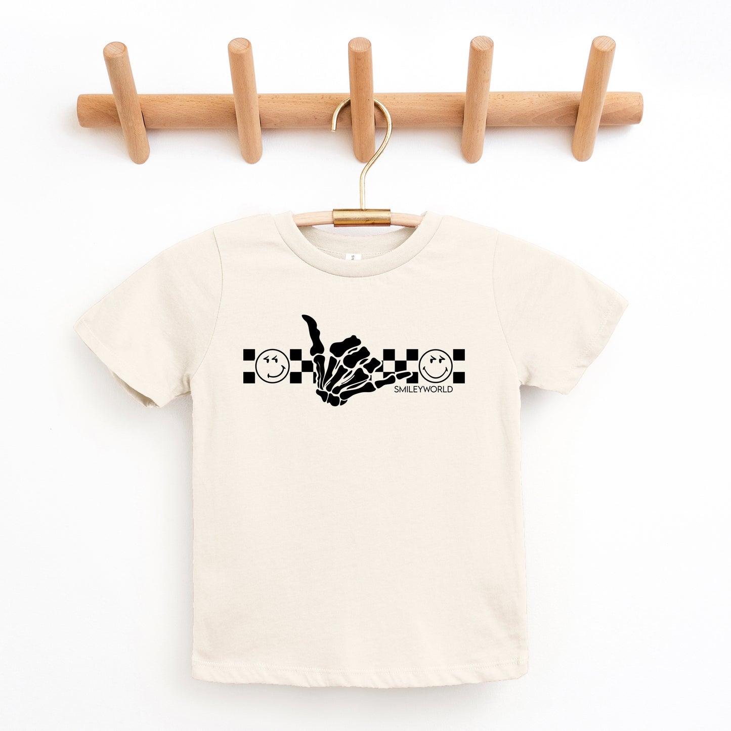 SmileyWorld Skeleton Hang Loose - Youth Short Sleeve Graphic T-Shirt and Toddler Short Sleeve Graphic T-Shirt
