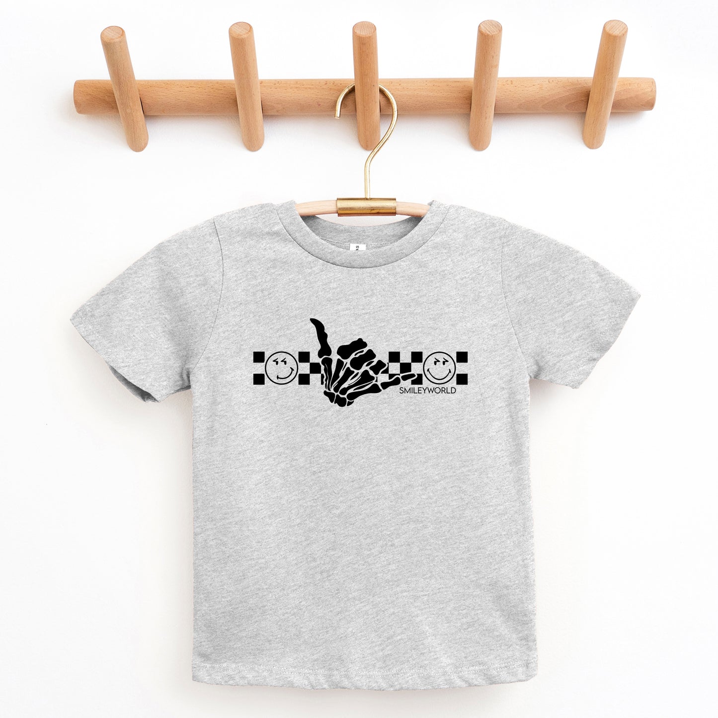 SmileyWorld Skeleton Hang Loose - Youth Short Sleeve Graphic T-Shirt and Toddler Short Sleeve Graphic T-Shirt