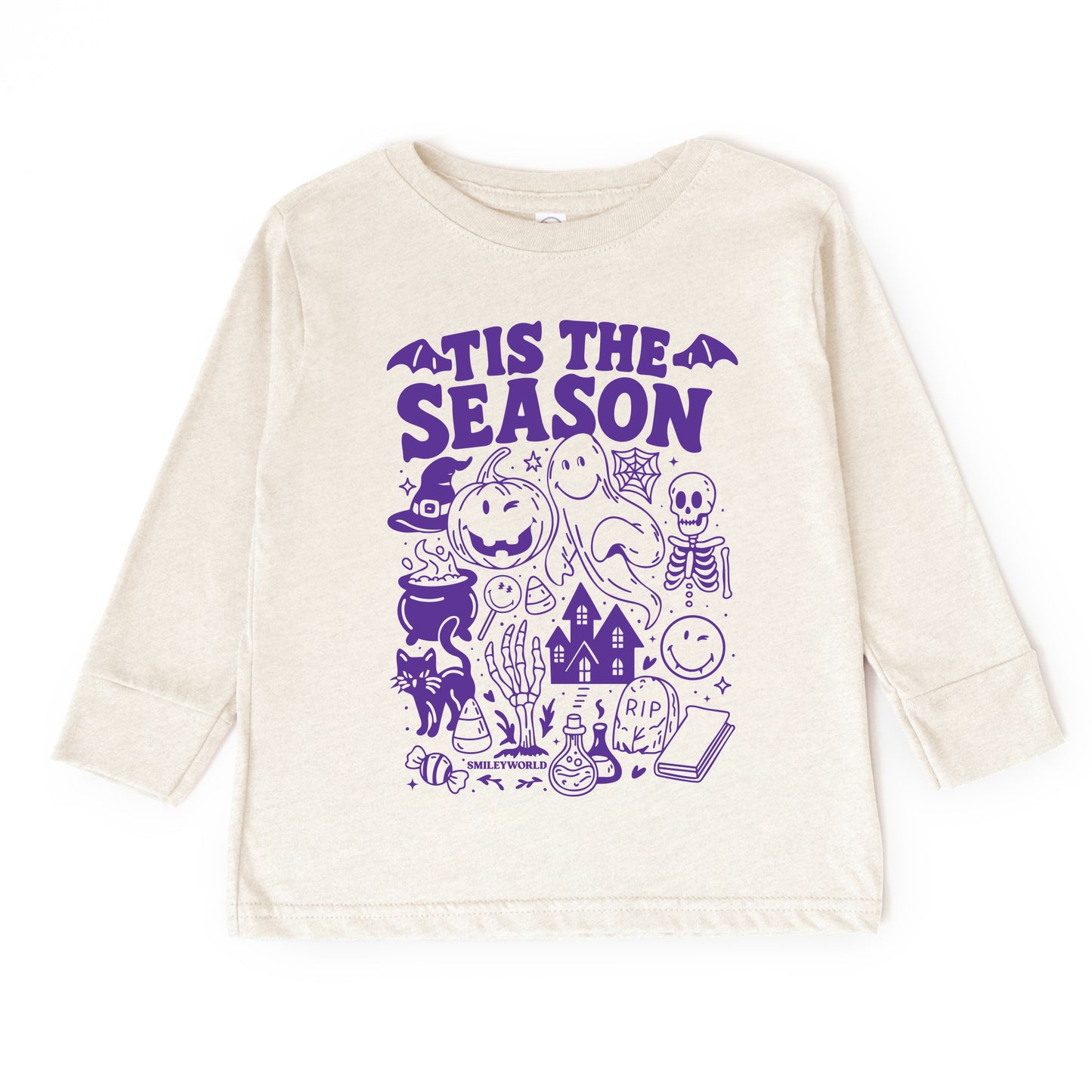 SmileyWorld Tis The Season Halloween - Toddler Long Sleeve Graphic Tee and Youth Long Sleeve Graphic T-Shirt