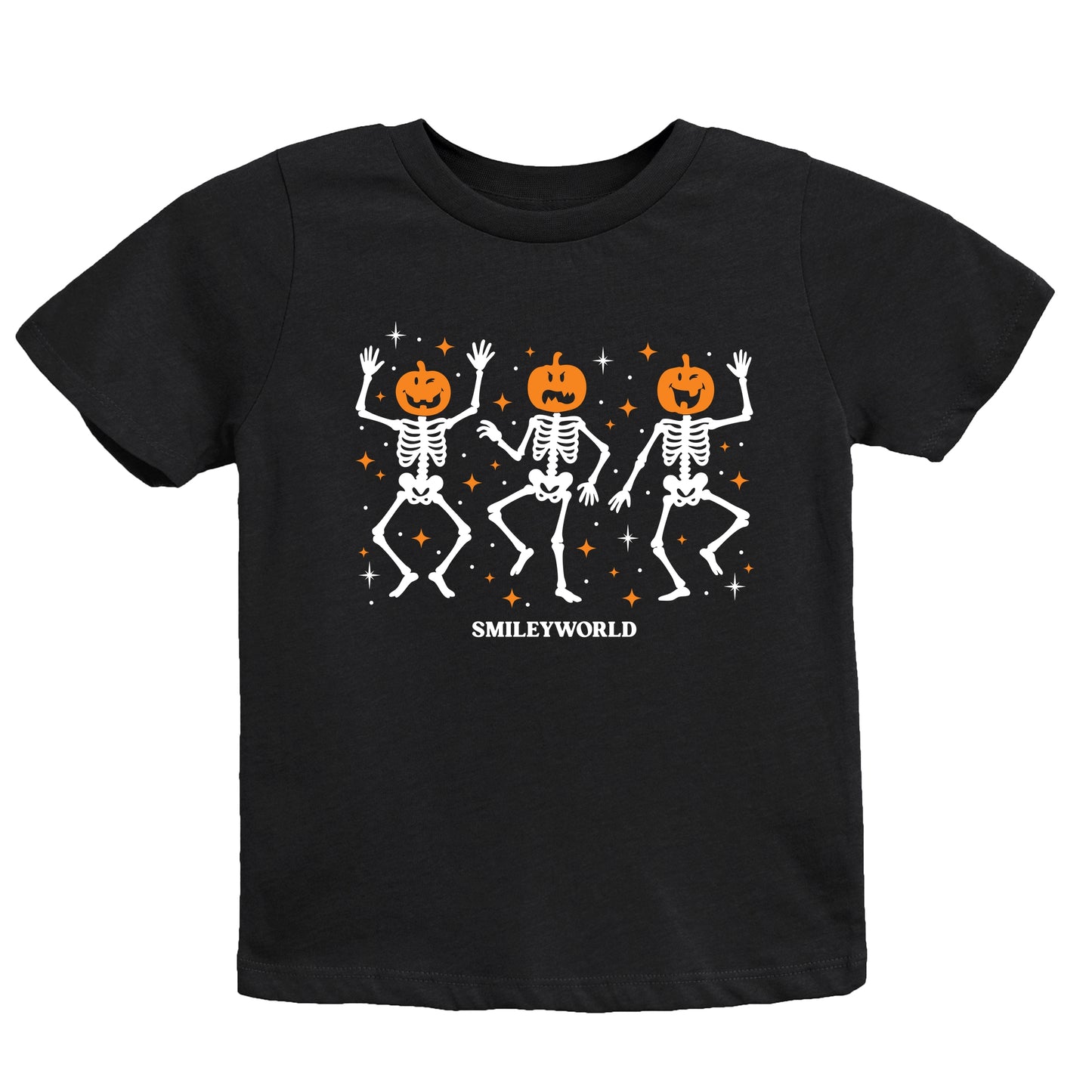SmileyWorld Dancing Skeleton Pumpkins - Youth Short Sleeve Graphic T-Shirt and Toddler Short Sleeve Graphic T-Shirt