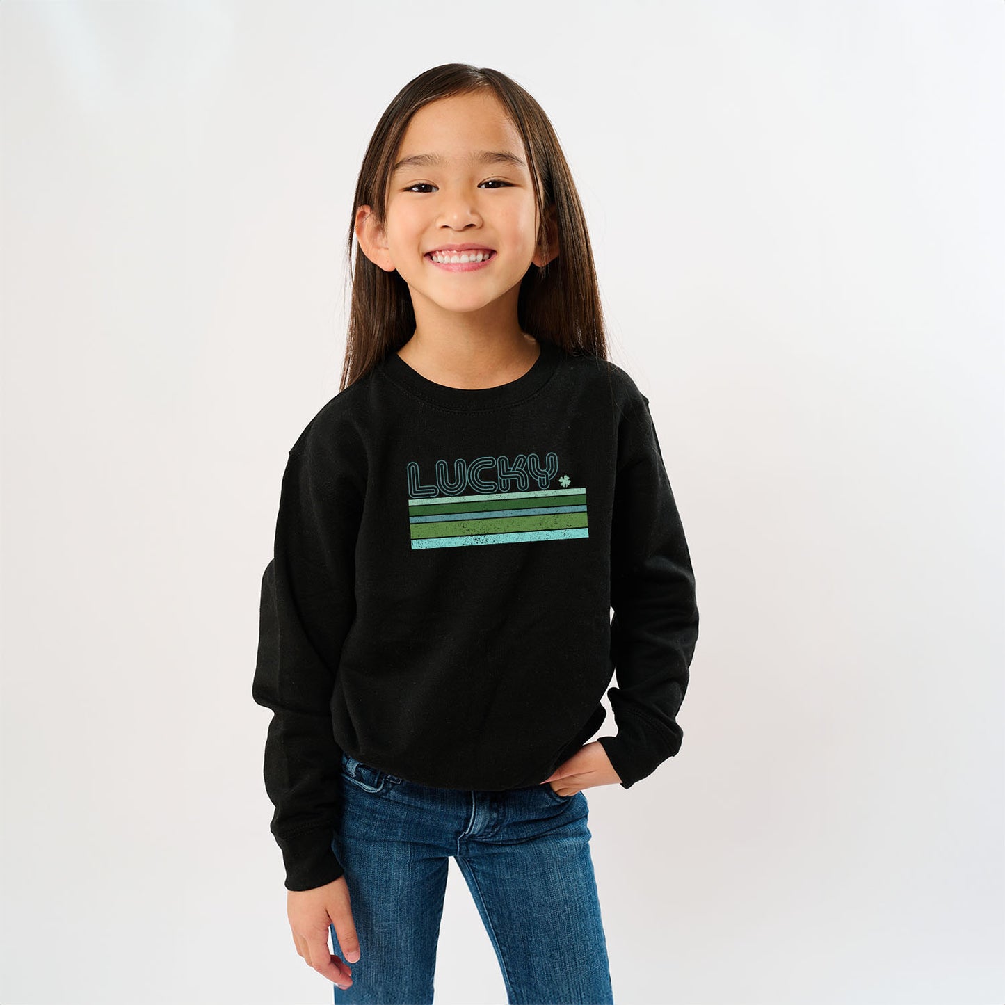Retro Lucky Stripes | Toddler Graphic Sweatshirt