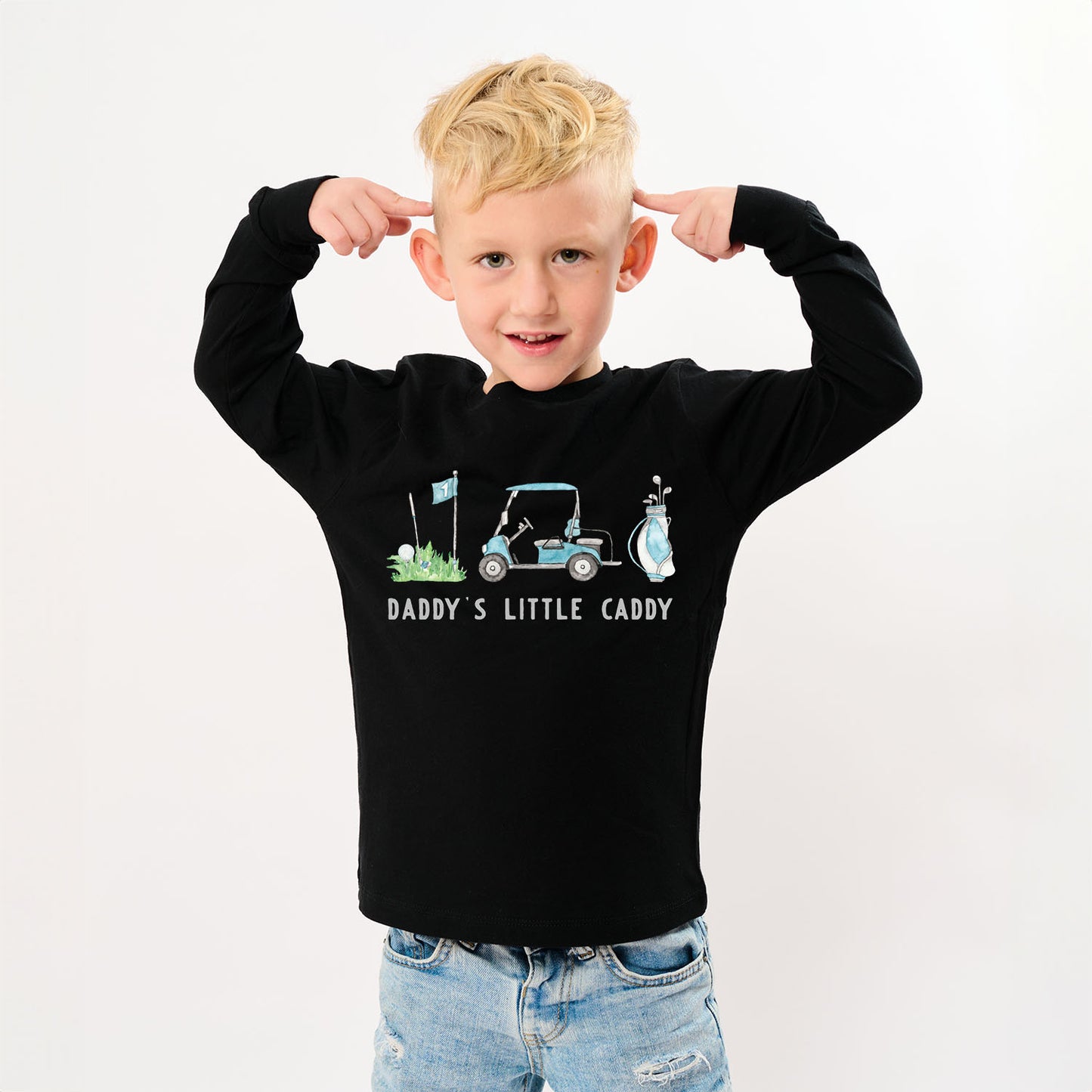 Daddy's Little Caddy | Toddler Graphic Long Sleeve Tee