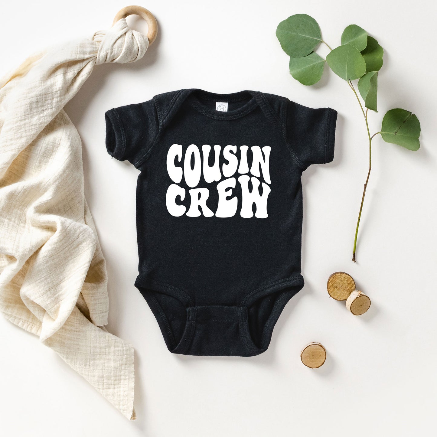 Cousin Crew Wavy | Baby Graphic Short Sleeve Onesie