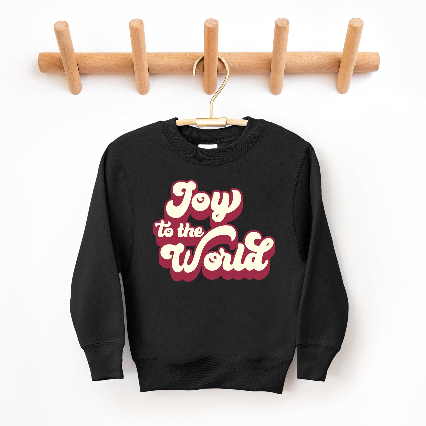 Retro Joy To The World | Youth Graphic Sweatshirt