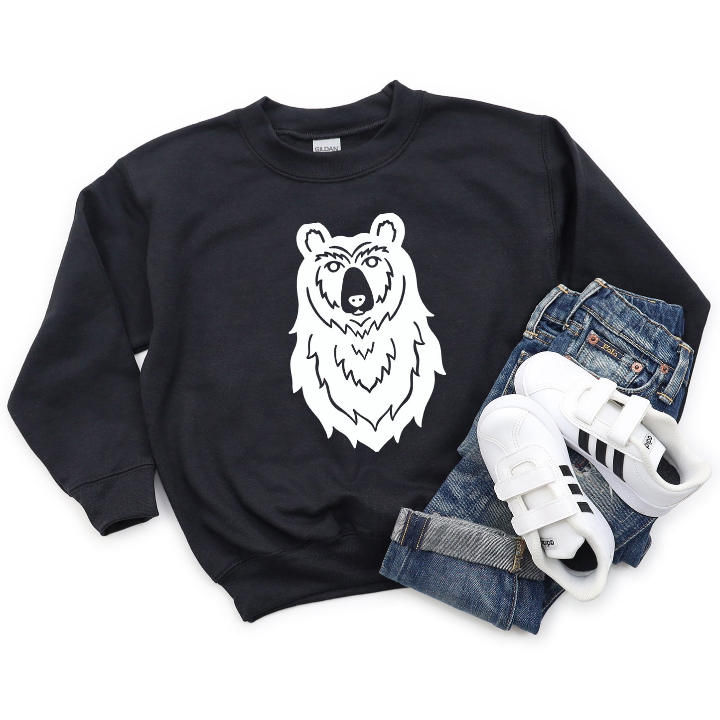 Bear Head | Youth Graphic Sweatshirt