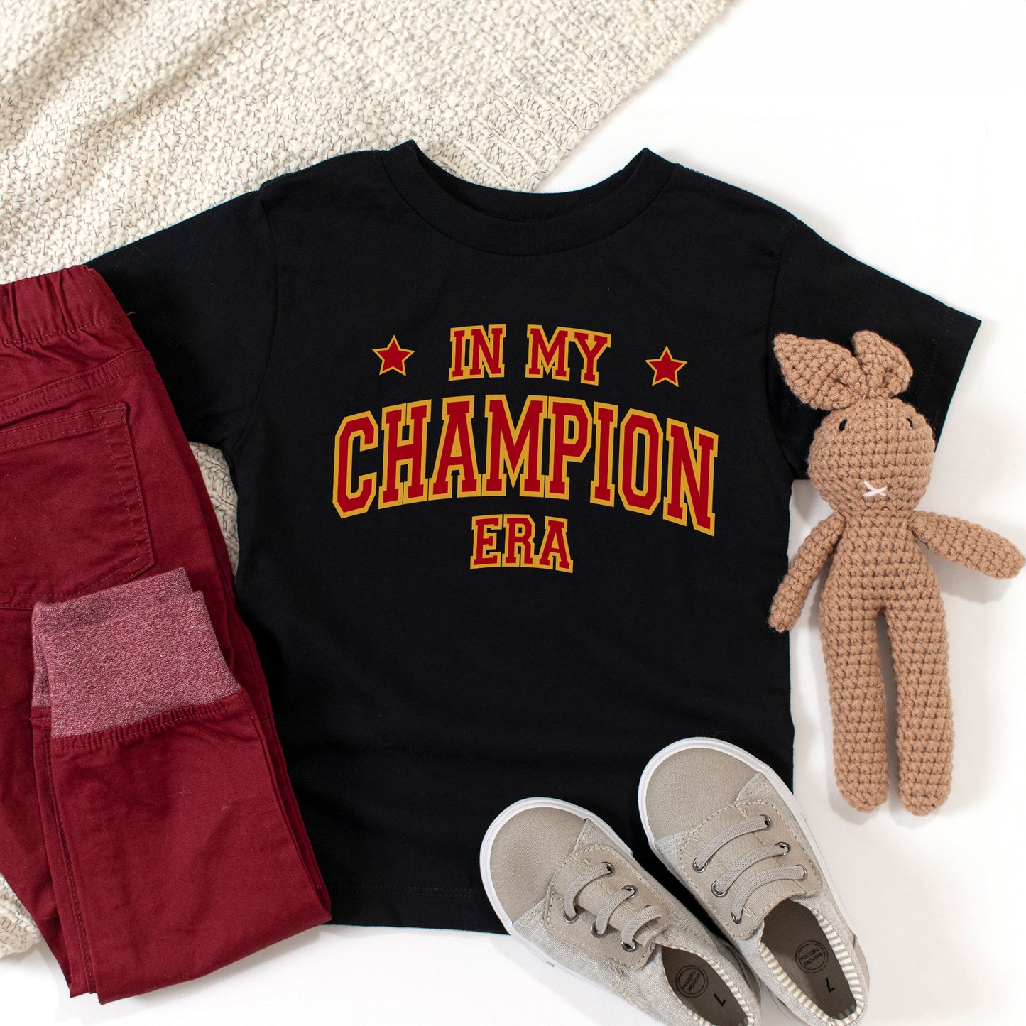 Maroon In My Champion Era | Toddler Graphic Short Sleeve Tee
