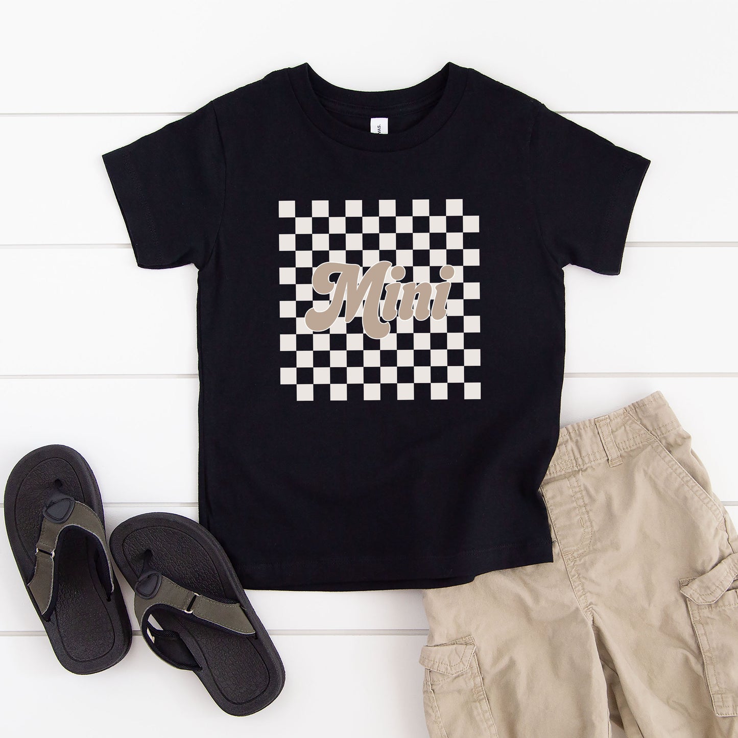 Retro Checkered Mini | Toddler Graphic Short Sleeve Tee