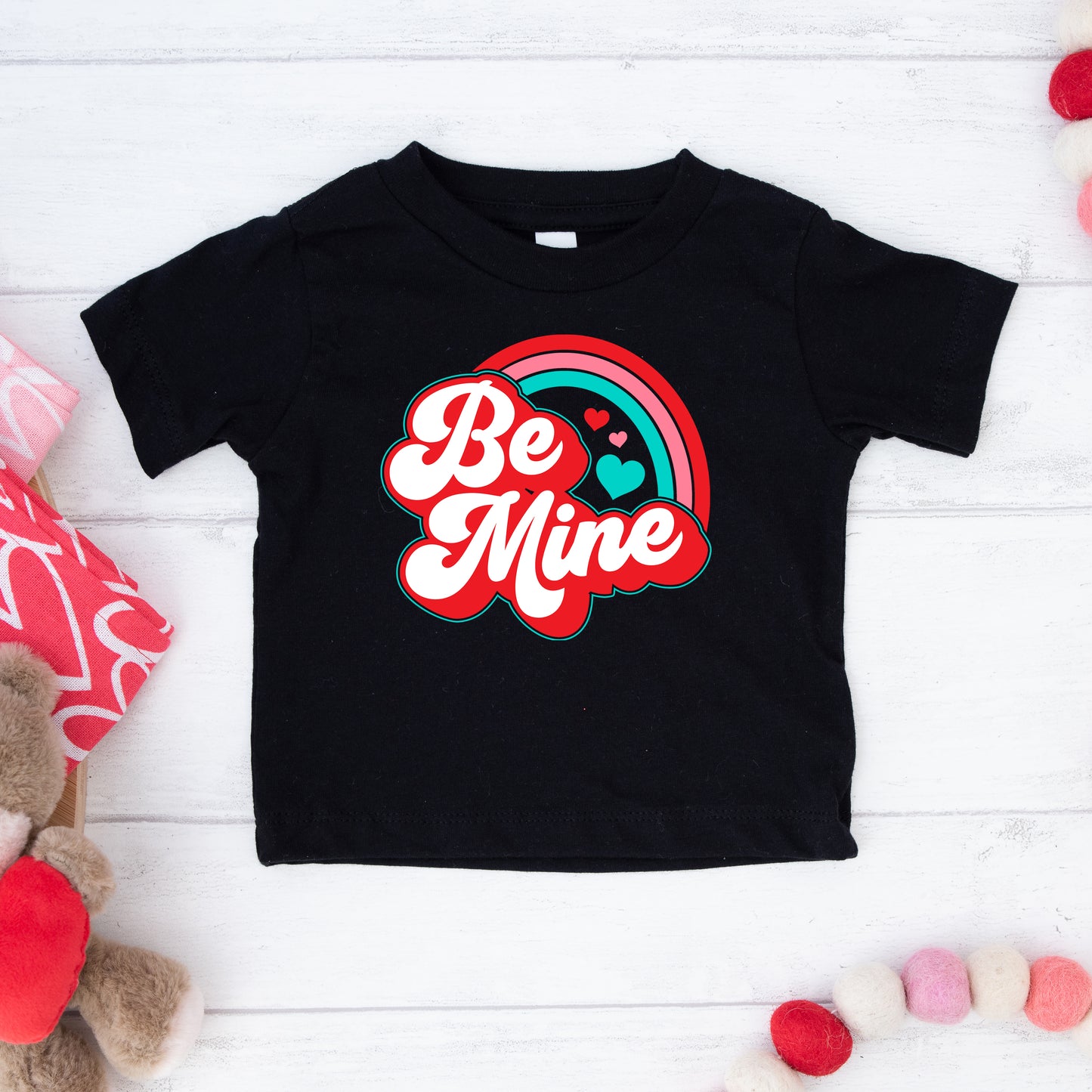 Be Mine Rainbow | Toddler Graphic Short Sleeve Tee