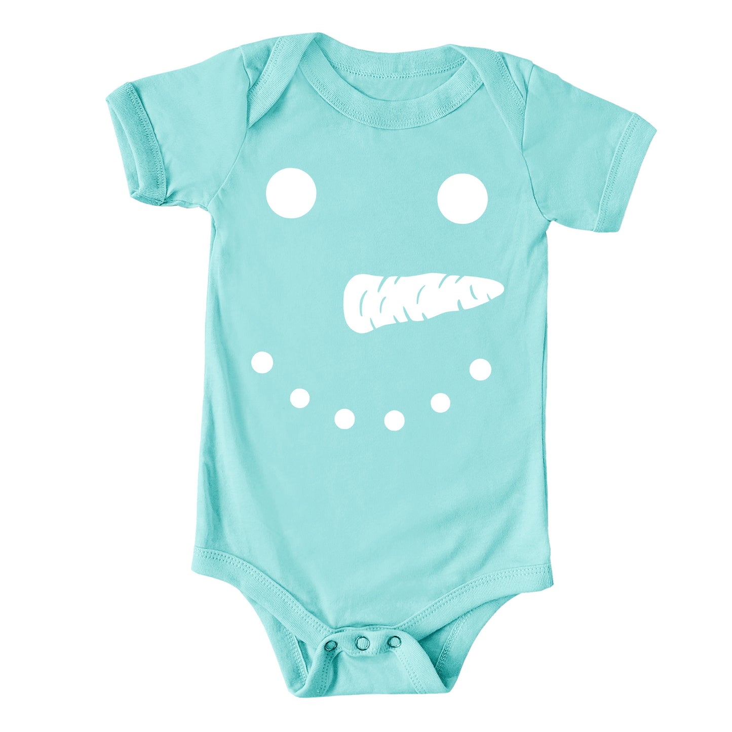 Snowman Face | Baby Graphic Short Sleeve Onesie