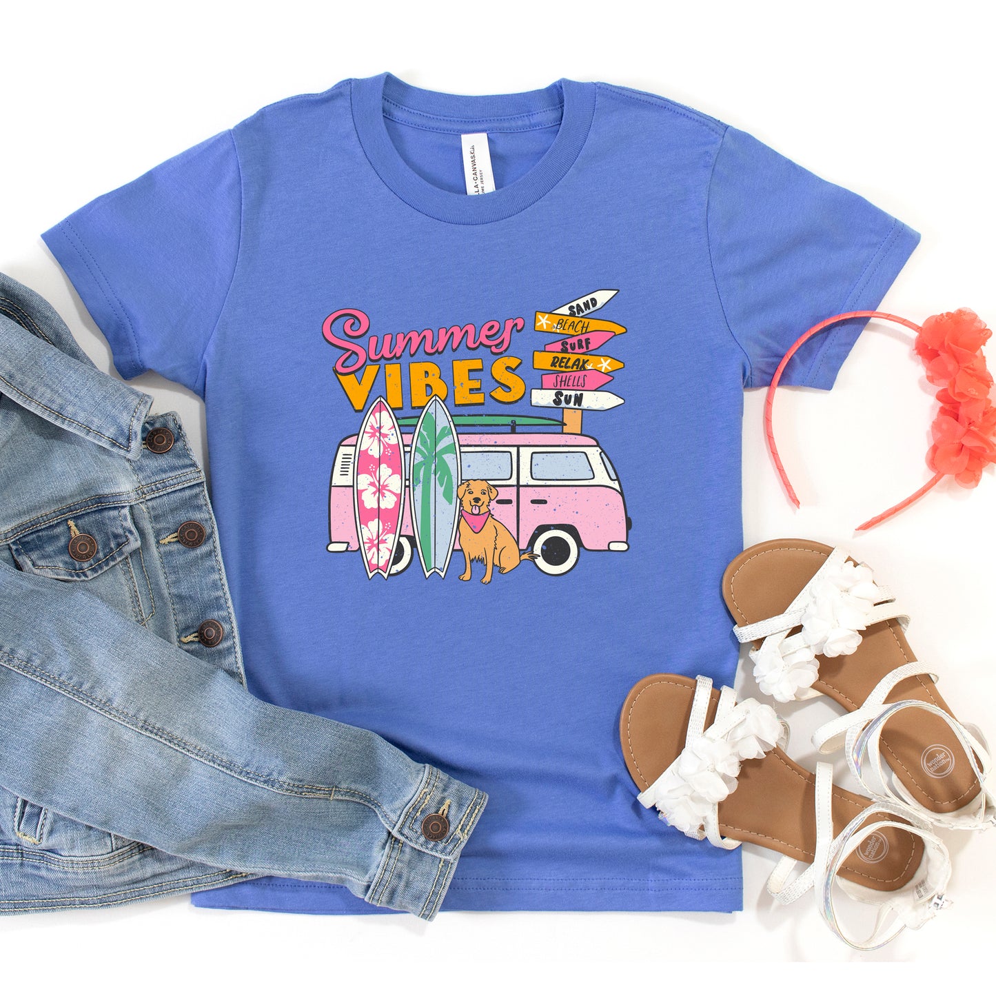 Summer Vibes Dog | Toddler Graphic Short Sleeve Tee