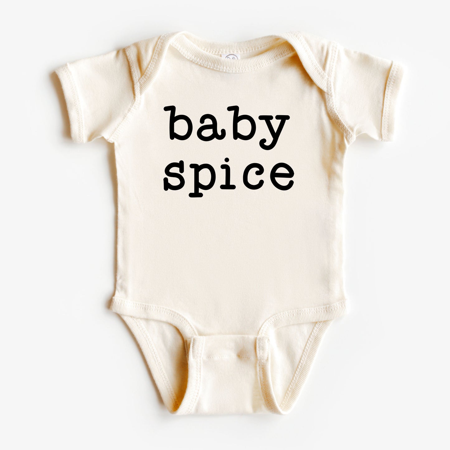 Baby Spice Typewriter | Baby Graphic Short Sleeve Onesie