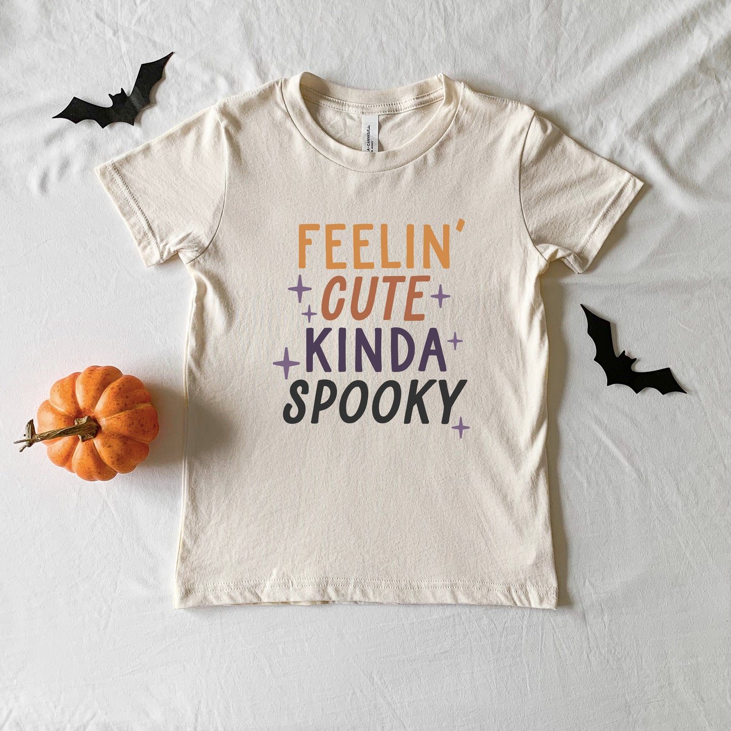 Feelin' Cute Kinda Spooky | Youth Graphic Short Sleeve Tee