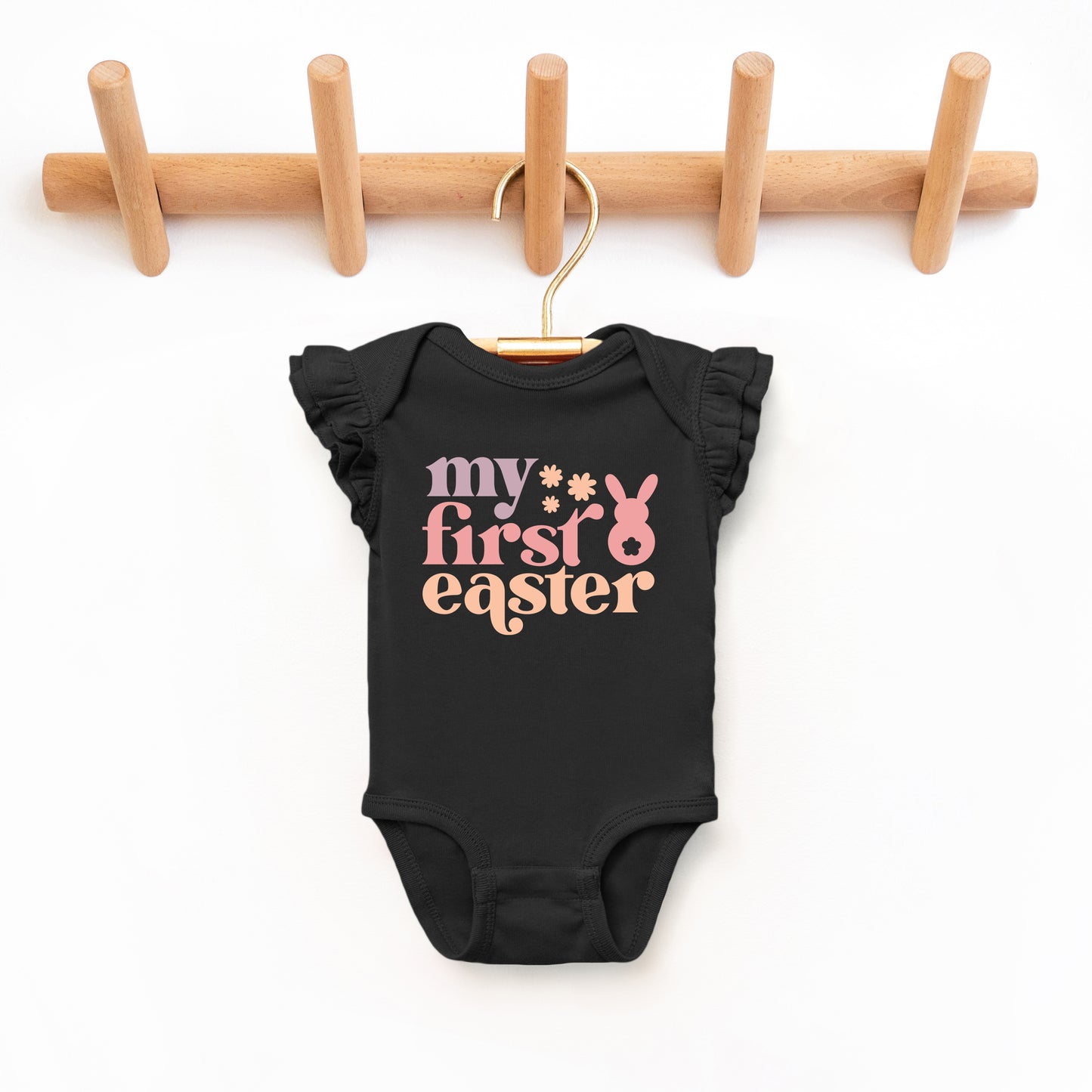 My First Easter | Baby Graphic Flutter Sleeve Onesie