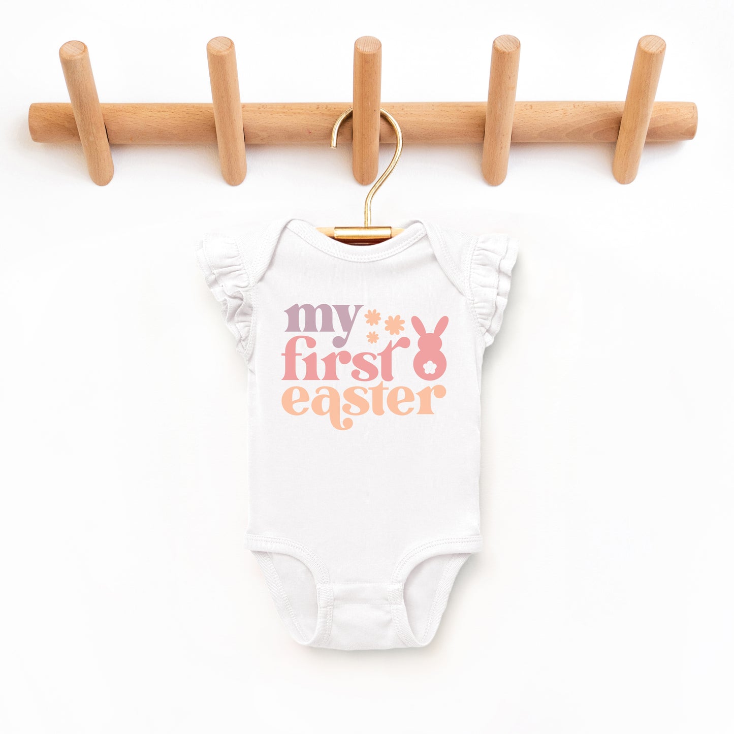 My First Easter | Baby Graphic Flutter Sleeve Onesie