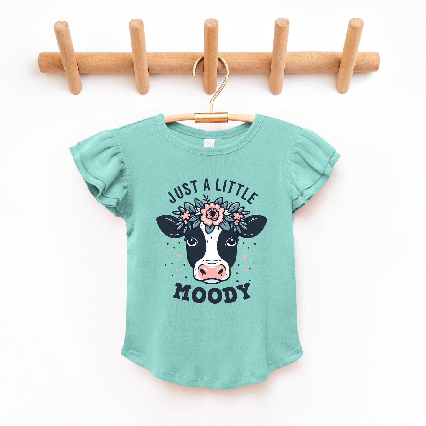 A Little Moody | Toddler Graphic Flutter Sleeve Tee