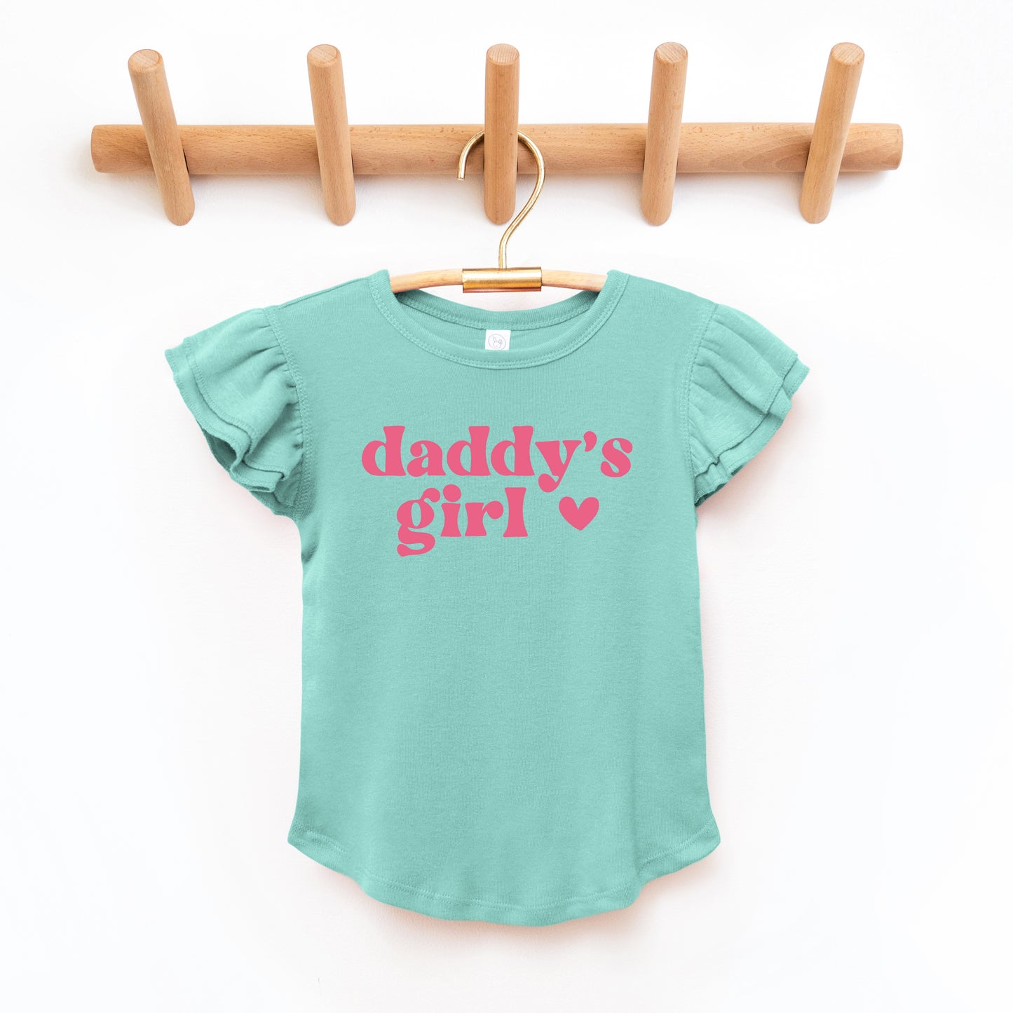 Daddy's Girl Heart | Toddler Graphic Flutter Sleeve Tee