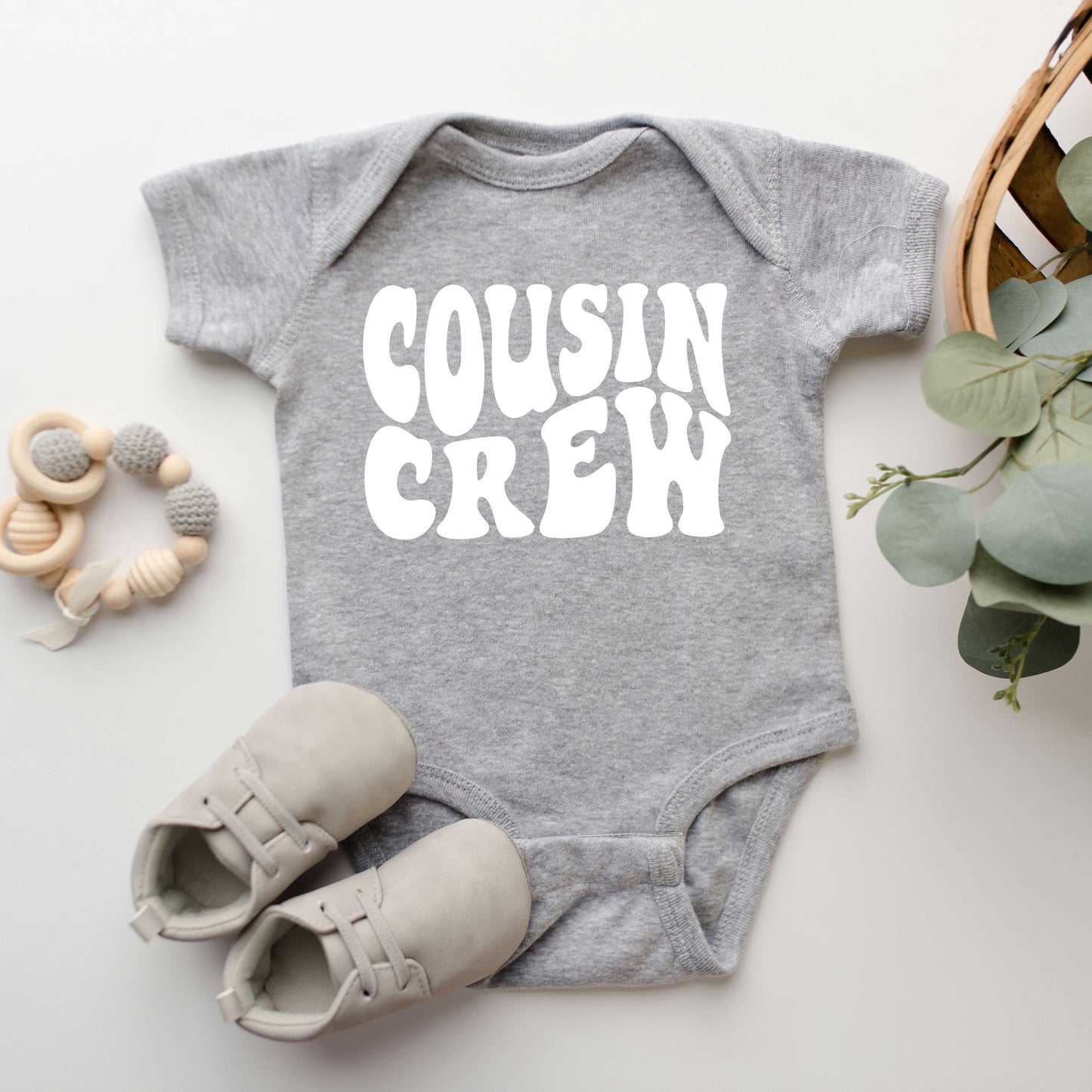 Cousin Crew Wavy | Baby Graphic Short Sleeve Onesie