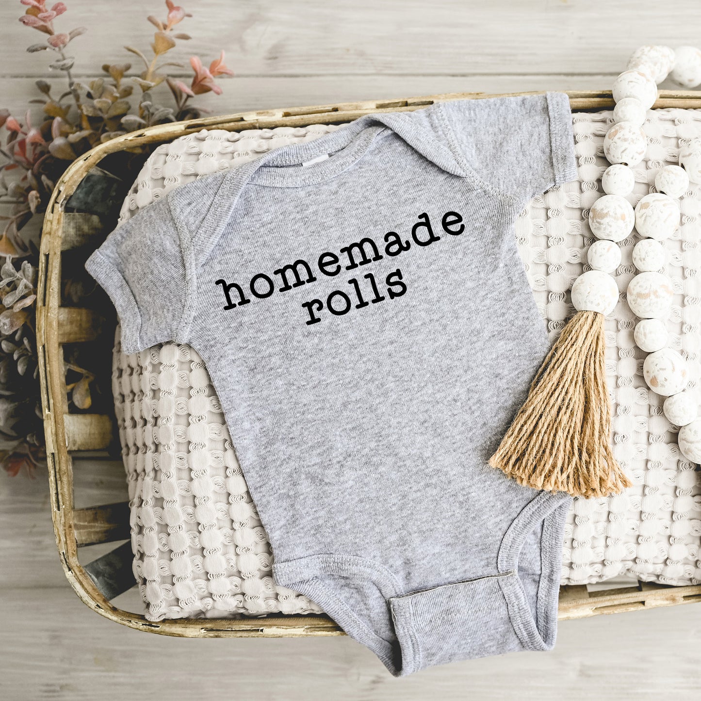 Homemade Rolls Typewriter | Baby Graphic Short Sleeve Onesie