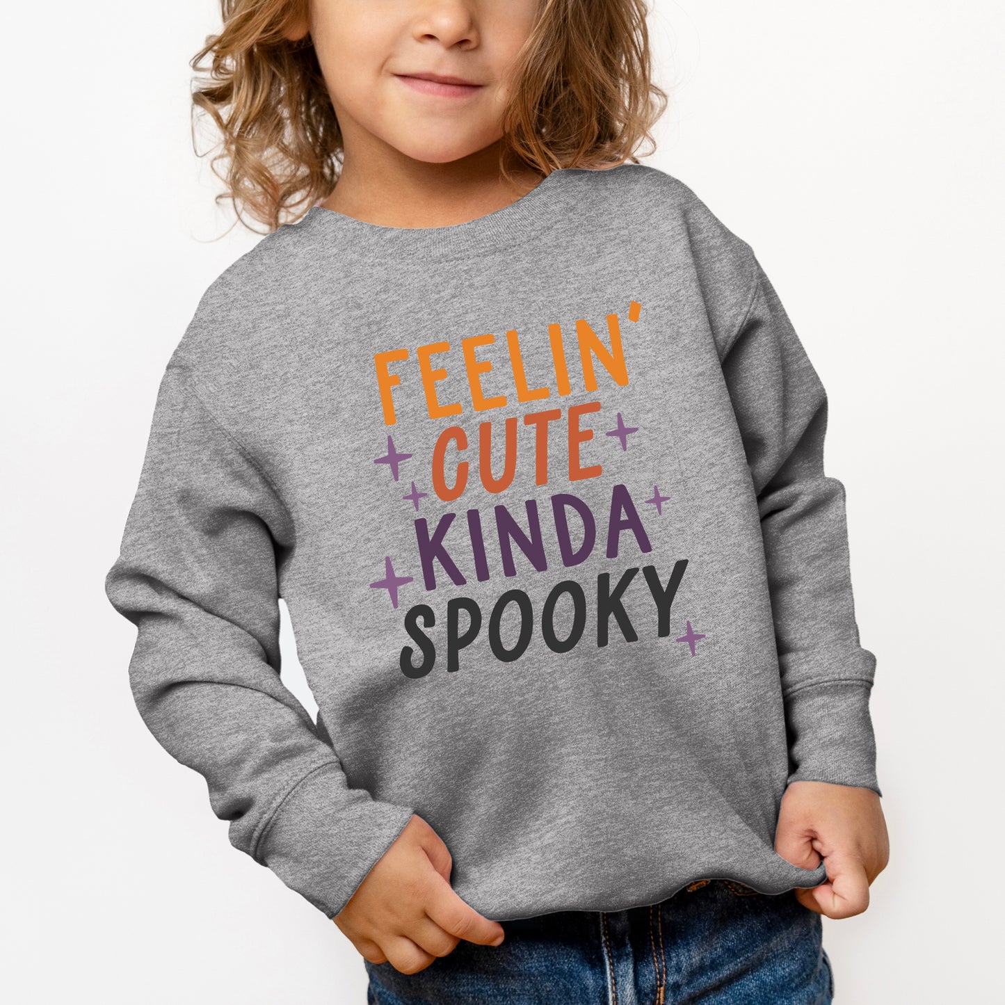 Feelin' Cute Kinda Spooky | Toddler Graphic Sweatshirt
