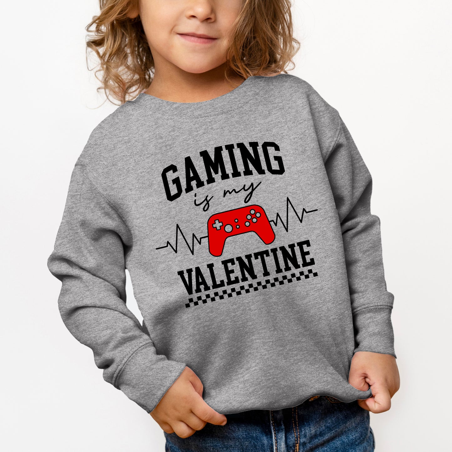 Gaming Is My Valentine | Youth Graphic Sweatshirt