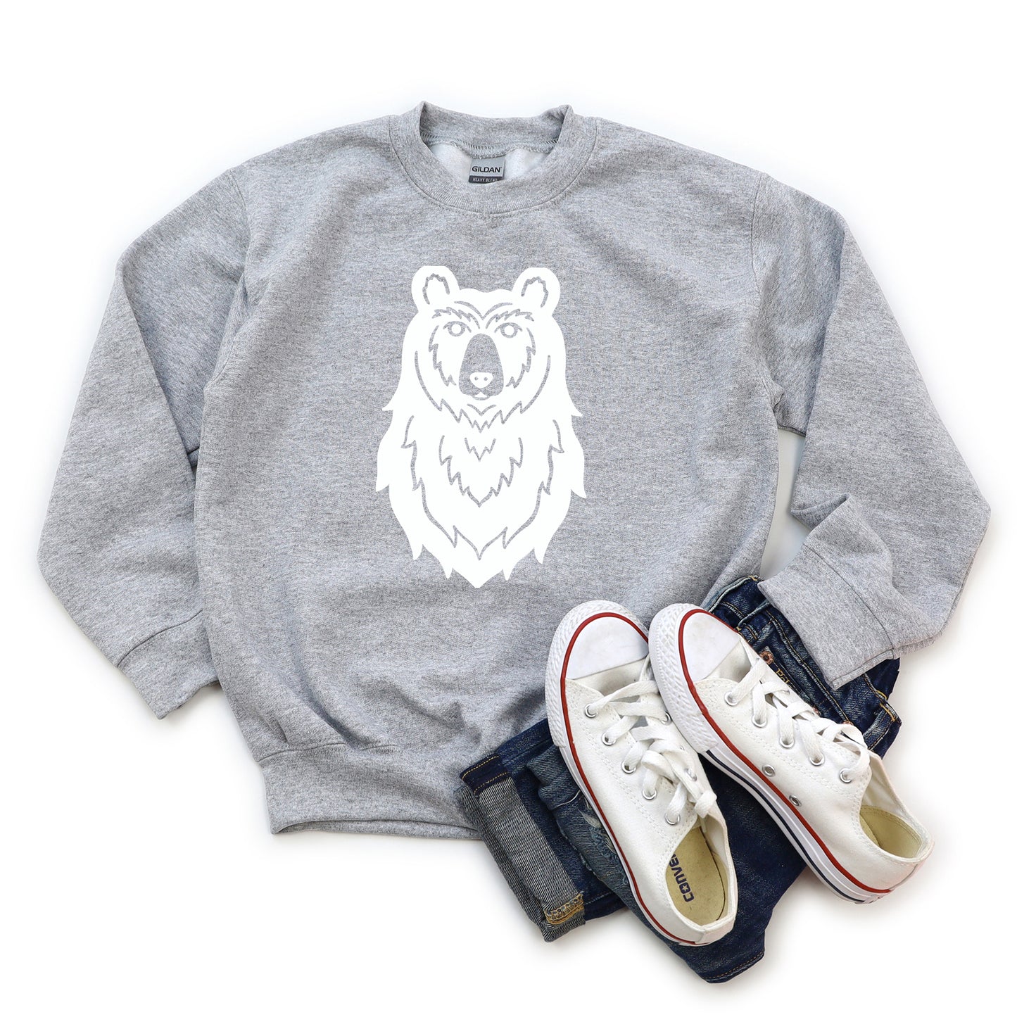 Bear Head | Youth Graphic Sweatshirt