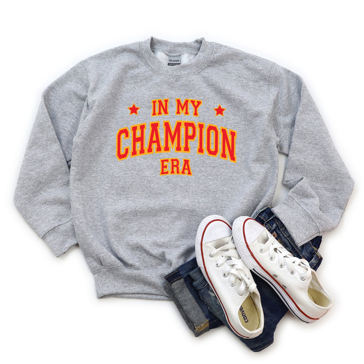 Red In My Champion Era | Youth Graphic Sweatshirt