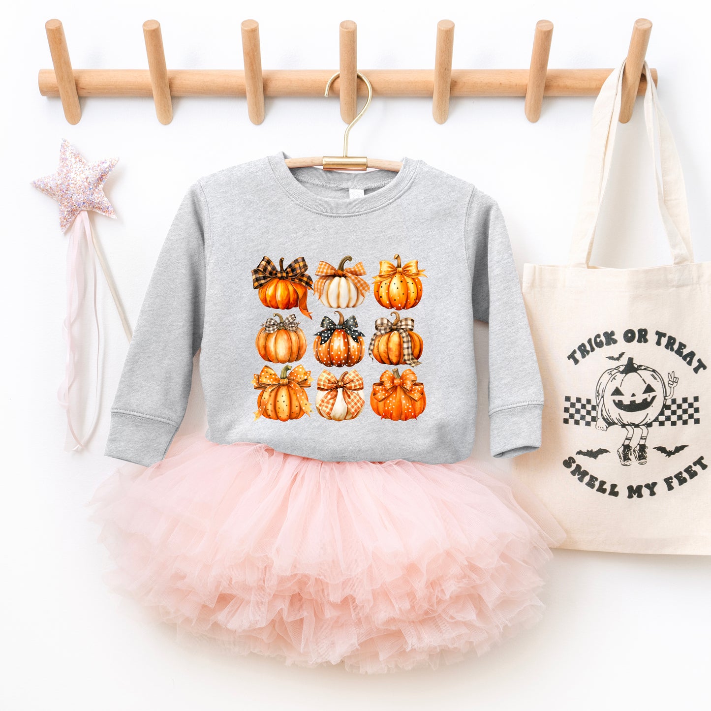 Coquette Fall Pumpkin Chart | Youth Ultra-Soft Graphic Sweatshirt