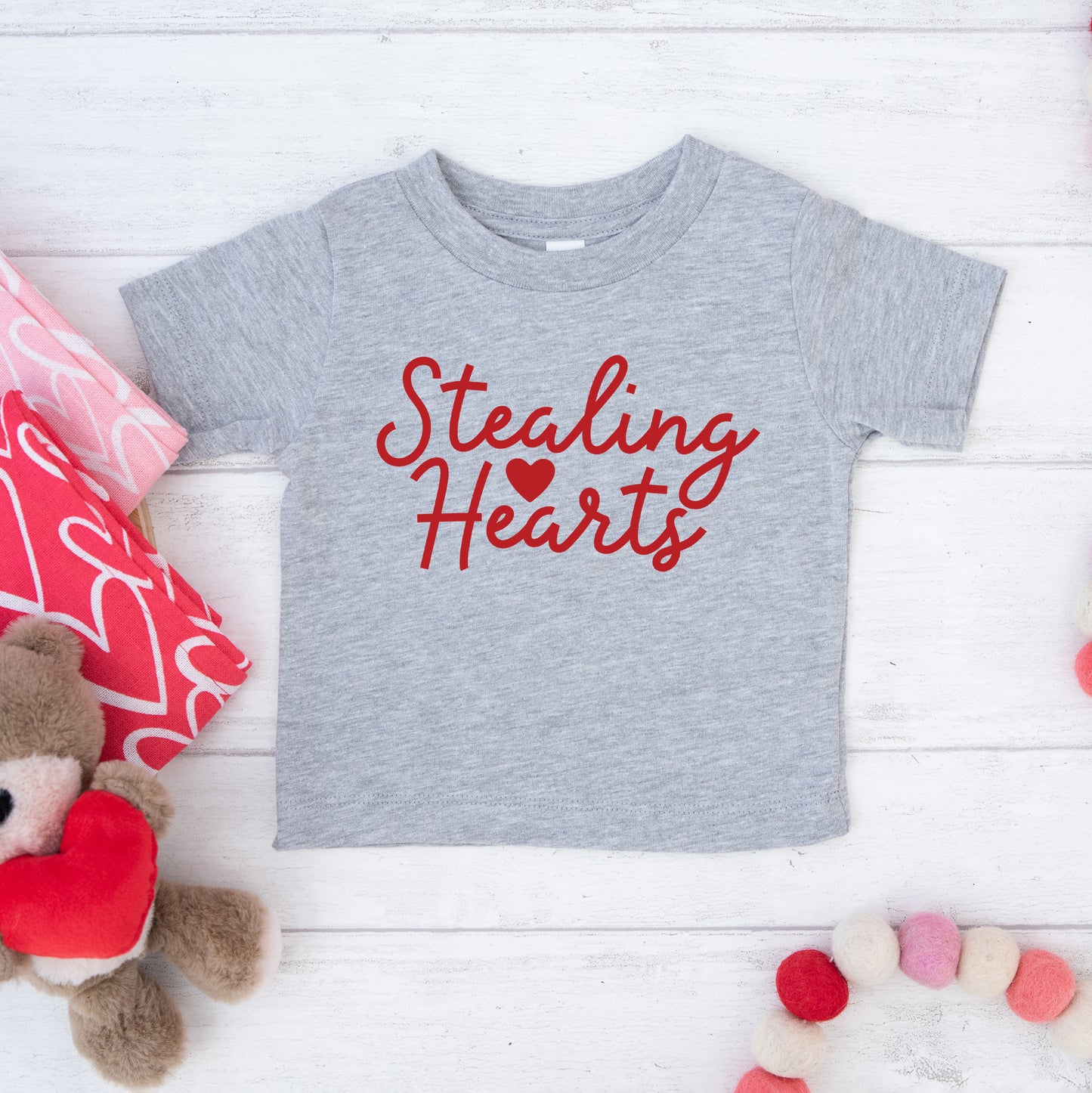 Stealing Hearts Cursive | Youth Graphic Short Sleeve Tee