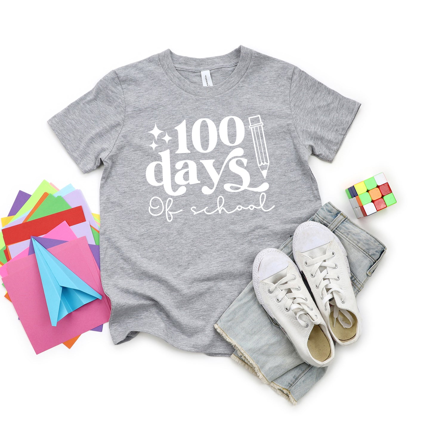 100 Days Of School Pencil | Youth Graphic Short Sleeve Tee
