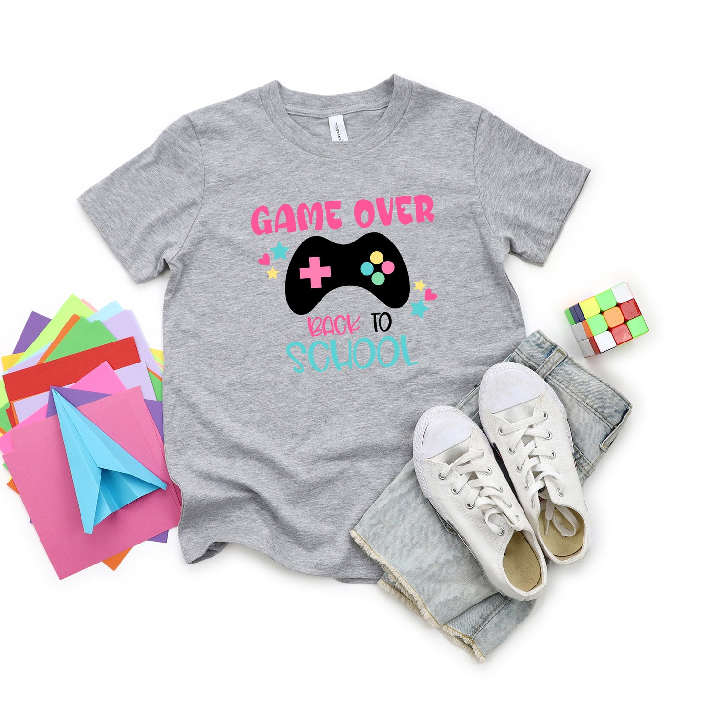 Game Over Back To School | Toddler Graphic Short Sleeve Tee