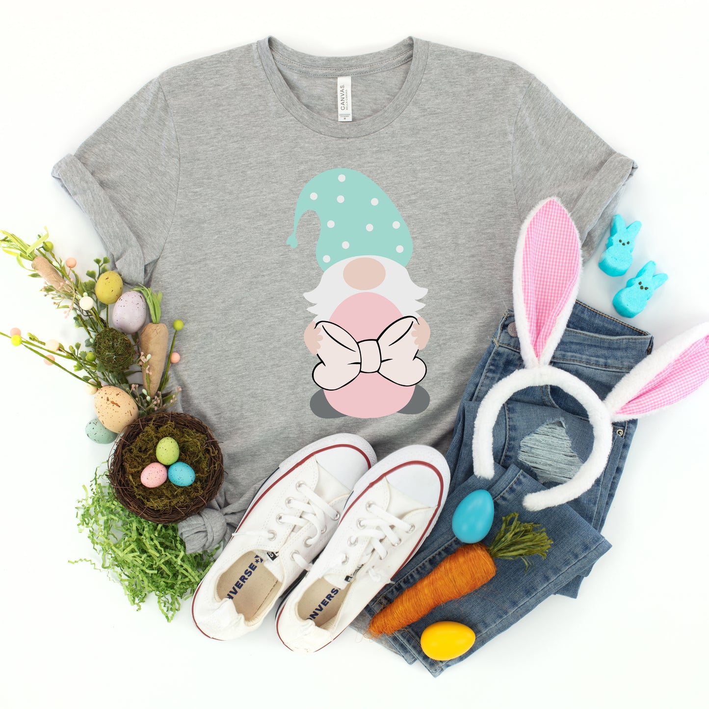 Easter Gnome With Egg | Youth Short Sleeve Crew Neck