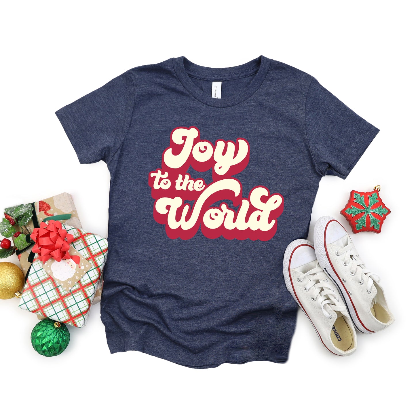 Retro Joy To The World | Youth Graphic Short Sleeve Tee