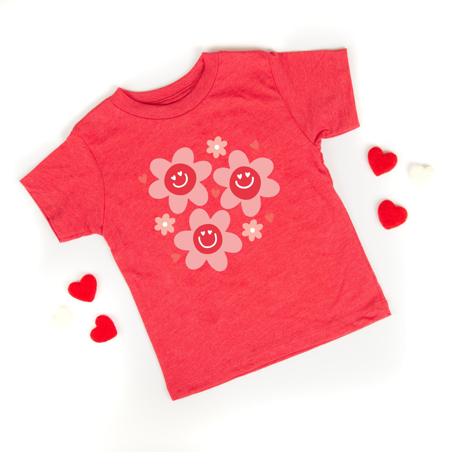 Hippy Flower Valentine | Toddler Graphic Short Sleeve Tee