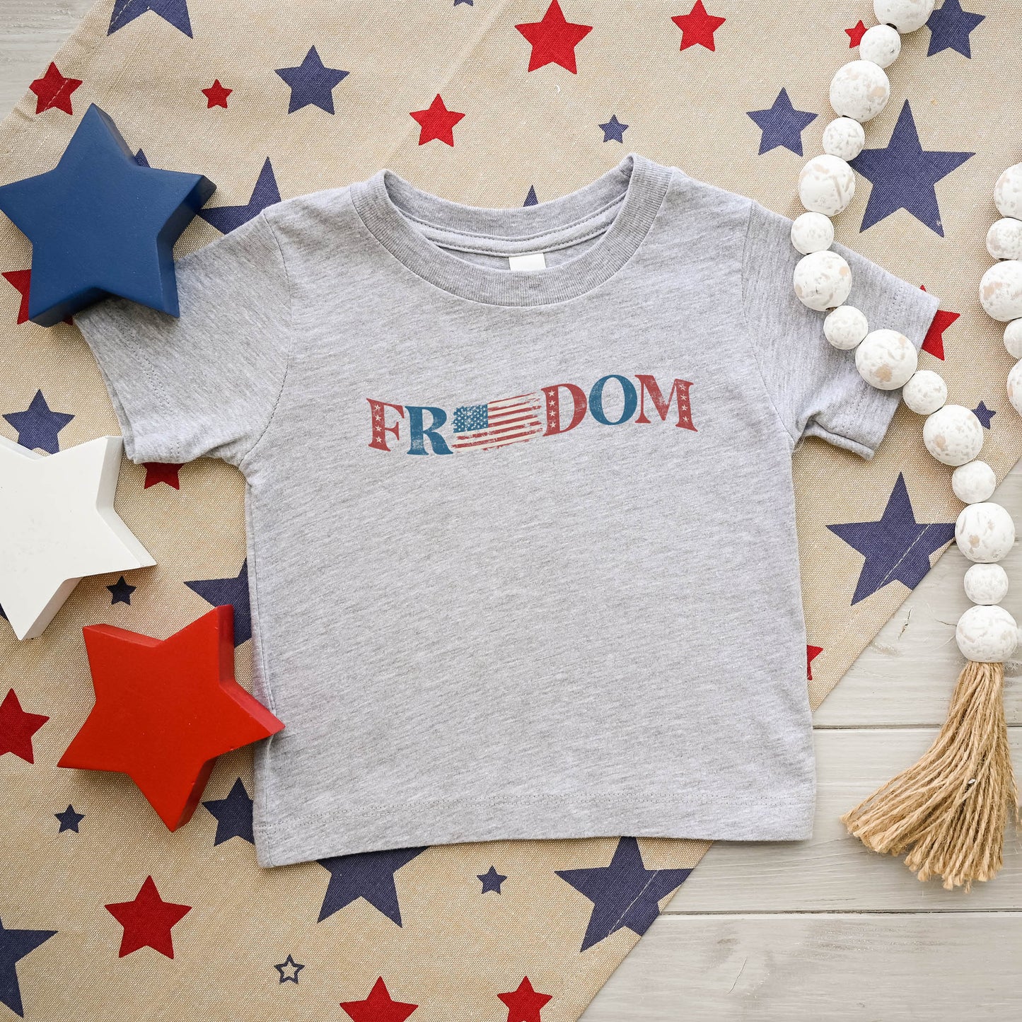 Distressed Freedom American Flag | Toddler Graphic Short Sleeve Tee