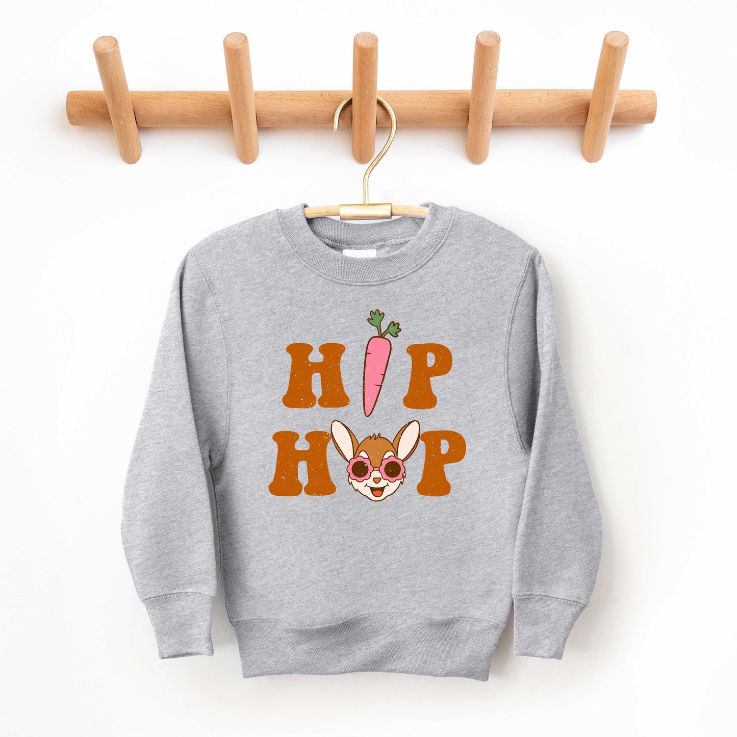 Hip Hop Bunny With Glasses | Youth Graphic Sweatshirt