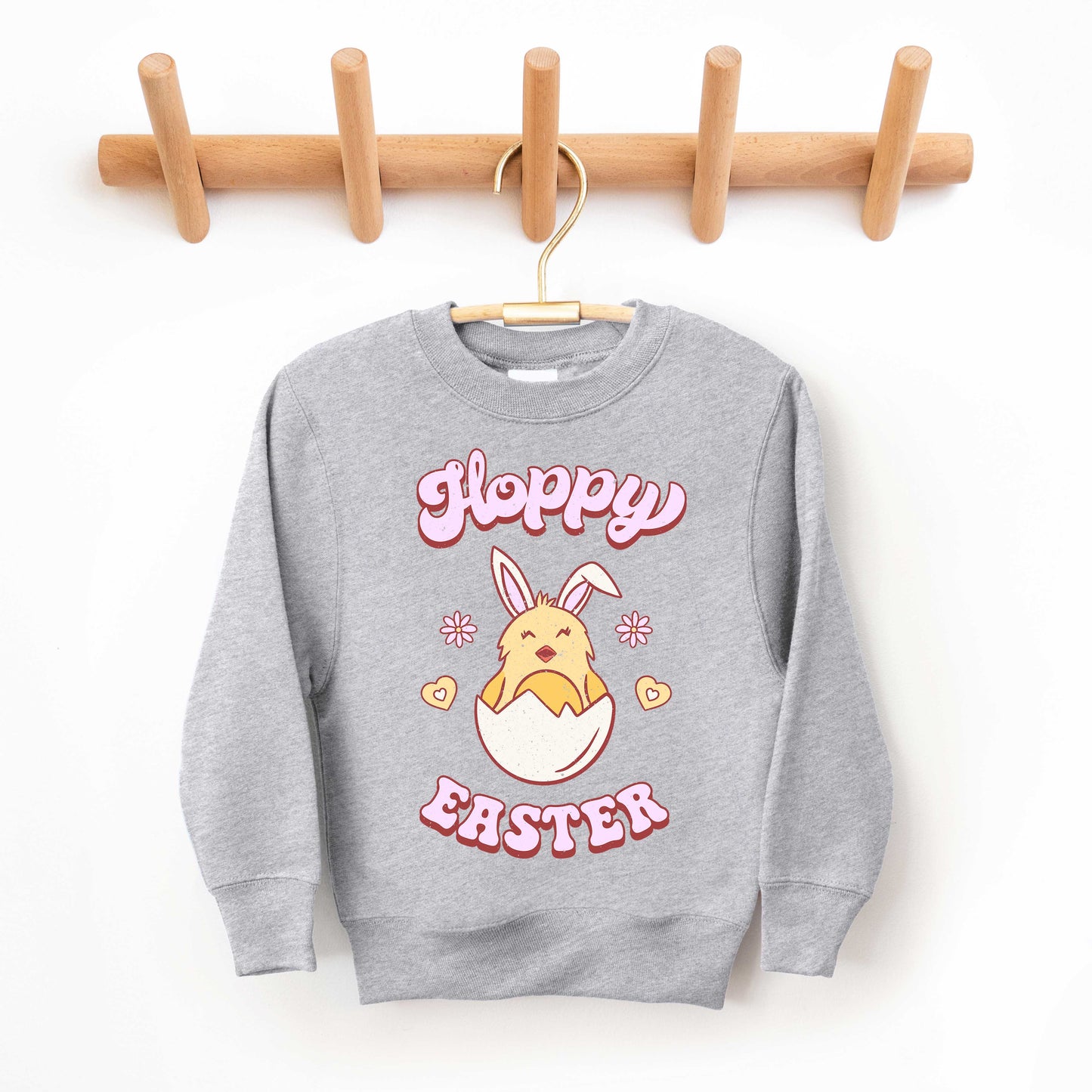 Hoppy Easter Chick Colorful | Youth Graphic Sweatshirt
