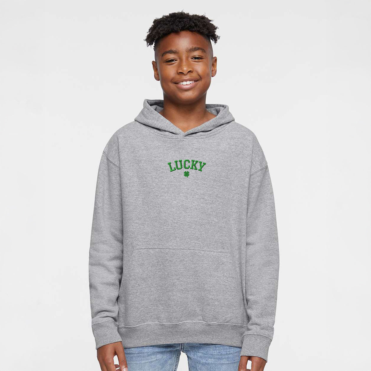 Embroidered Lucky Clover | Youth Graphic Hoodie