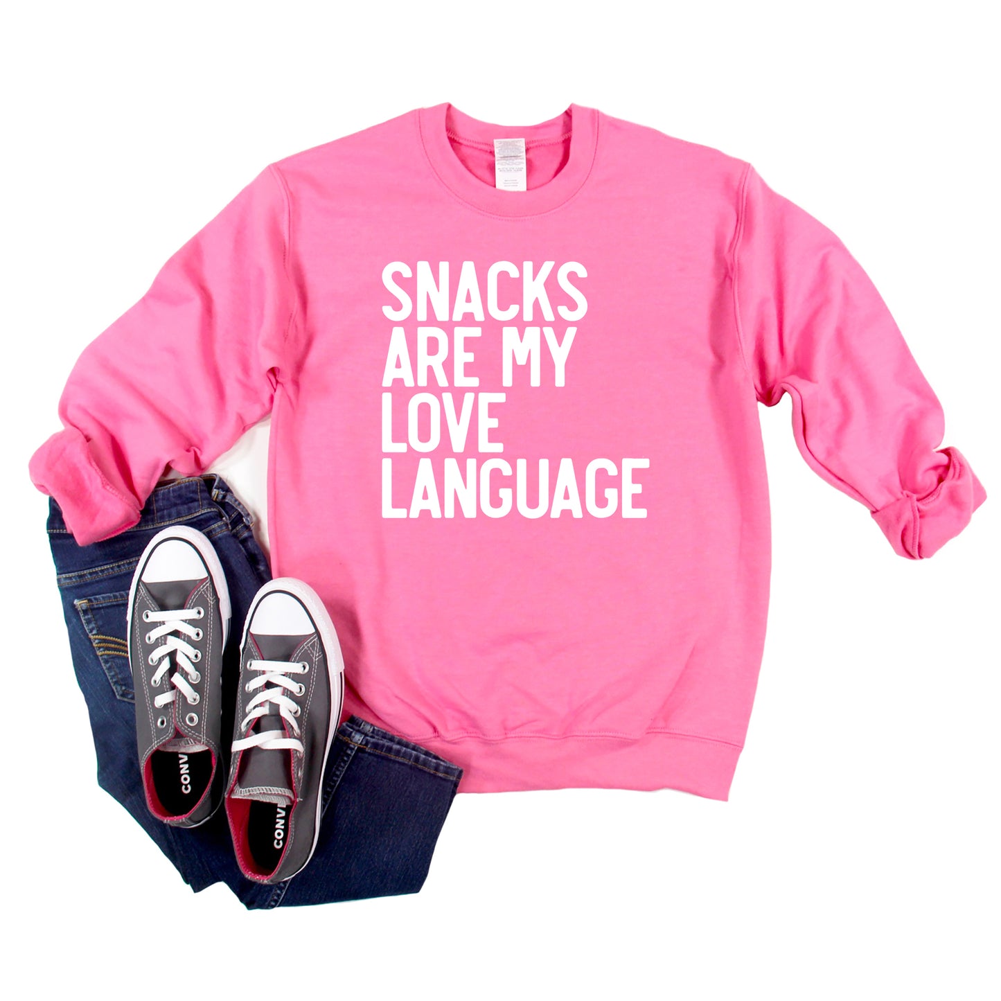 Snacks Are My Love Language | Youth Graphic Sweatshirt