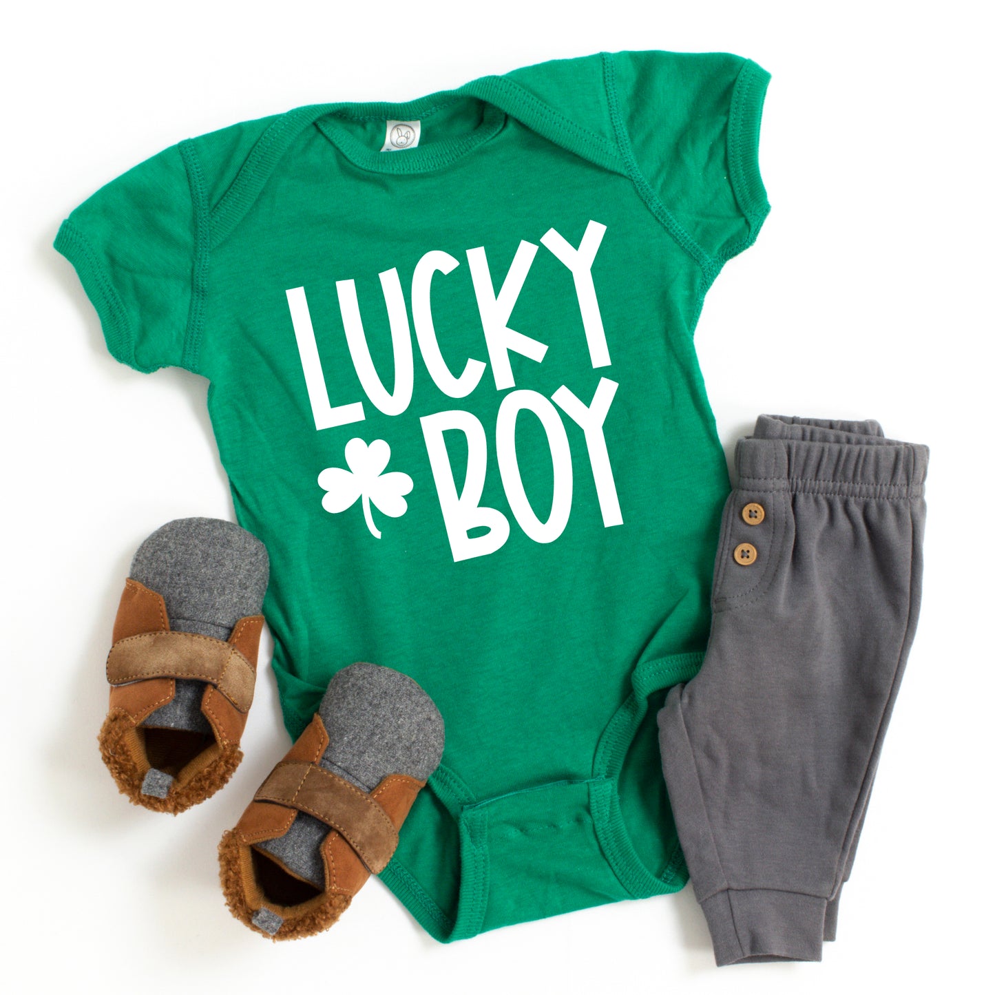 Lucky Boy | Baby Graphic Short Sleeve Onesie